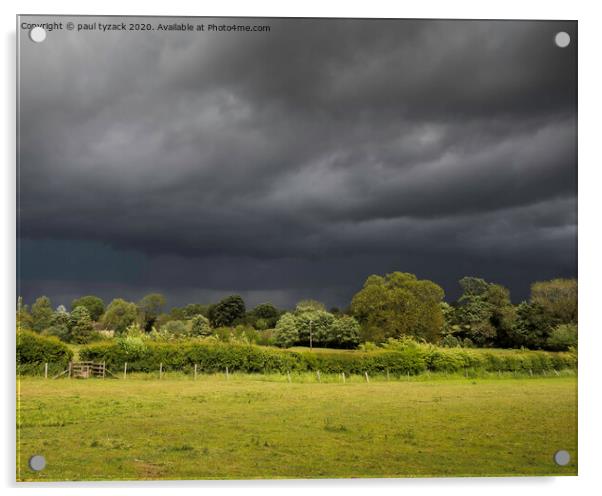 Storm approaching Acrylic by Paul Tyzack