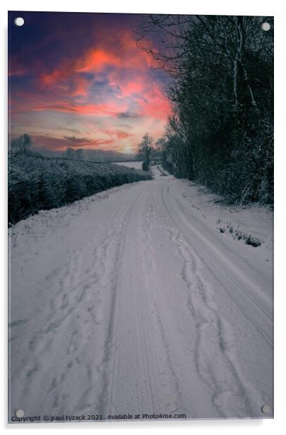 Outdoor road Acrylic by Paul Tyzack