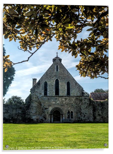 Beaulieu Abbey Church Acrylic by Stephen Munn