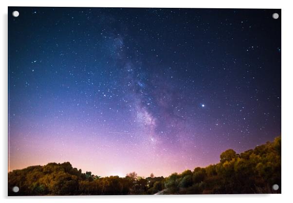 Milkyway Nighty Sky  Acrylic by Moe Dhia Merazka