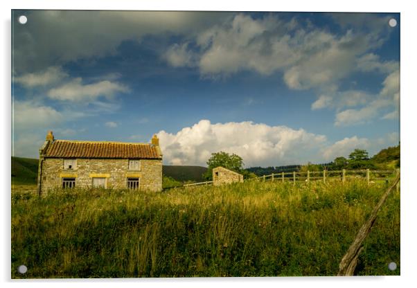 Abandoned Farm House, North Yorkshire Moors Acrylic by Michael Shannon