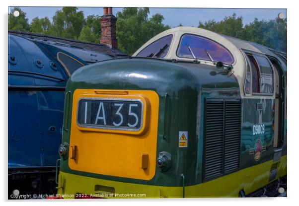 Deltic at Grosmont Station, NYMR Acrylic by Michael Shannon