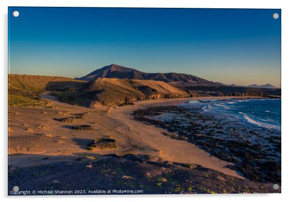 Early morning, Playa Caleta del Congrio, Papagayo, Acrylic by Michael Shannon