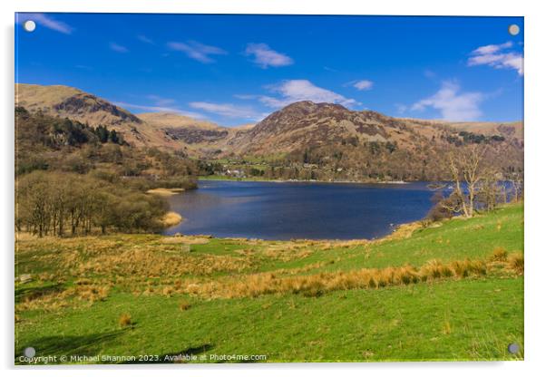 Ullswater and Glenridding, English Lake District Acrylic by Michael Shannon