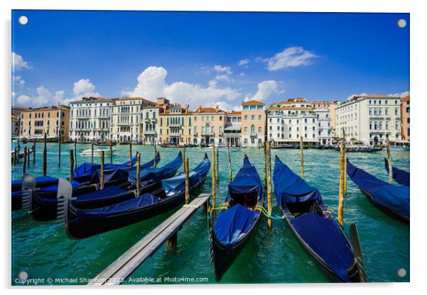 Venice - Grand Canal Acrylic by Michael Shannon