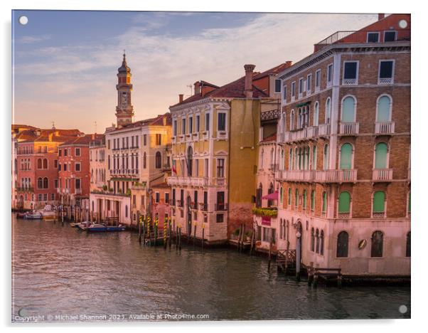 Venice Early Morning View Acrylic by Michael Shannon