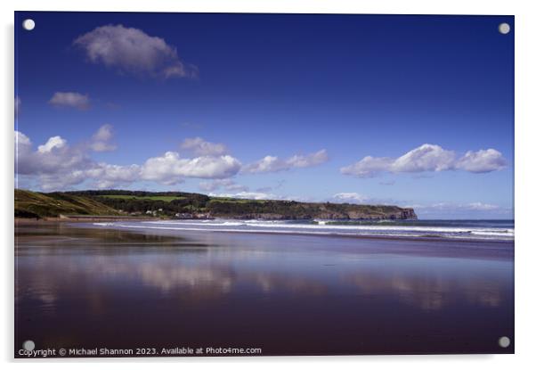 Upgang Beach, Whity, North Yorkshire Acrylic by Michael Shannon