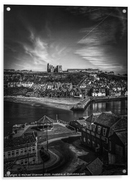 Whitby, fishing port in North Yorkshire, famous fo Acrylic by Michael Shannon