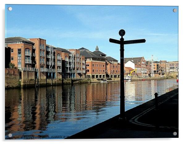 The river Ouse Acrylic by barbara croft