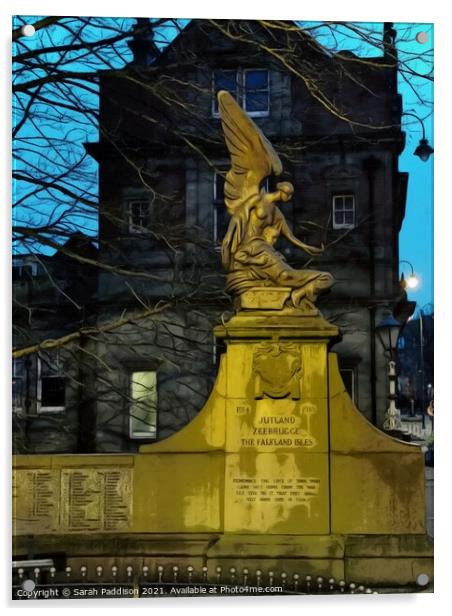 Stalybridge war memorial Acrylic by Sarah Paddison