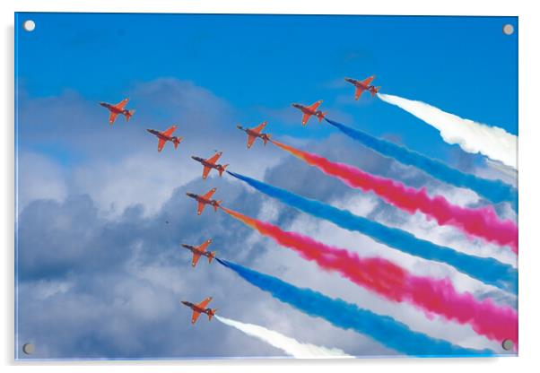 Red Arrows Acrylic by Michael Smith