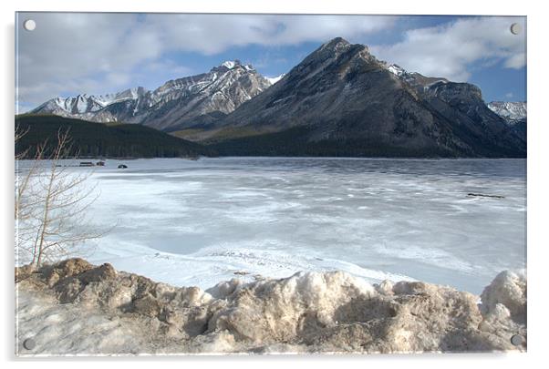 Lake Minnewanka  Acrylic by Natalia Robba