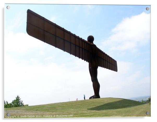 The Angel of the North Acrylic by Sheila Eames