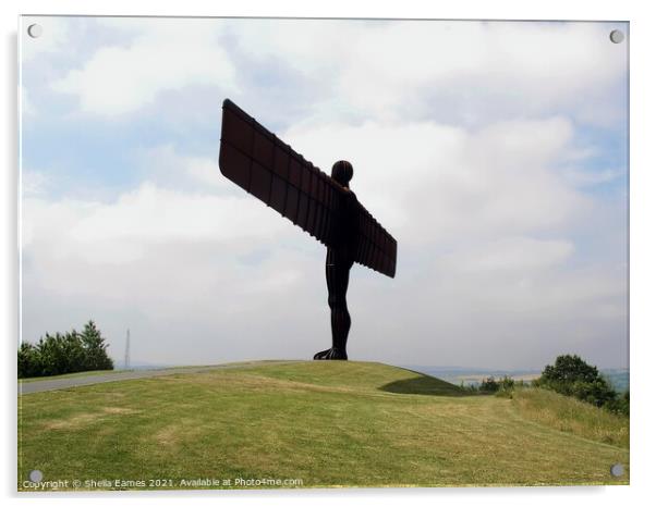 Angel of the North  Acrylic by Sheila Eames