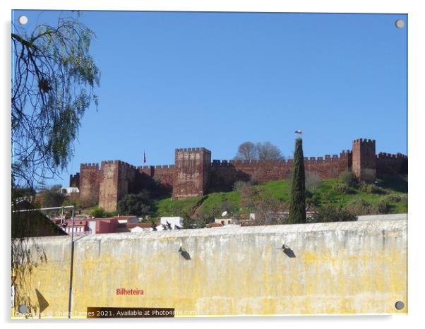 Silves Fort in Portugal Acrylic by Sheila Eames