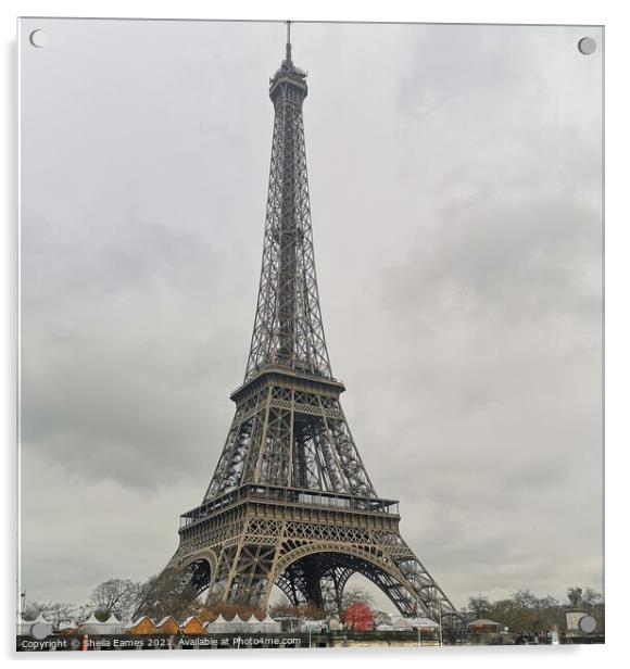 Eiffel Tower, Paris Acrylic by Sheila Eames