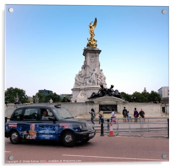 The Victoria Memorial, London Acrylic by Sheila Eames