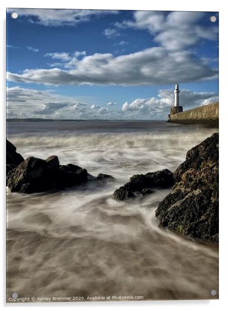 Aberdeen Lighthouse Acrylic by Ashley Bremner