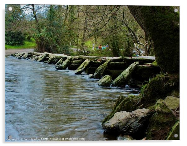 Tarr Steps Acrylic by John Martin