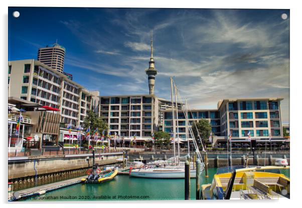 The Viaduct with the Skytower in the background Acrylic by Jonathan Moulton