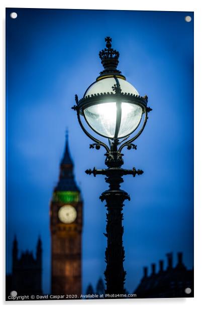 Thames Lamp-post Acrylic by David Caspar