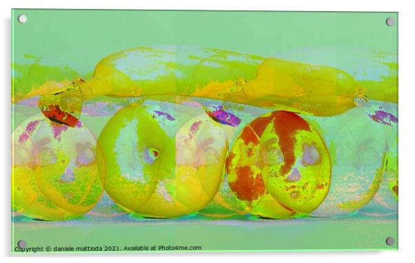 GLITCH ART on fruits and vegetables Acrylic by daniele mattioda
