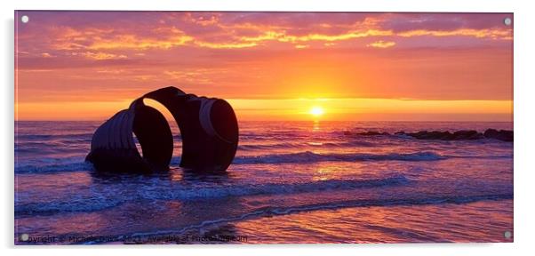Mary's Shell sunset Acrylic by Michele Davis