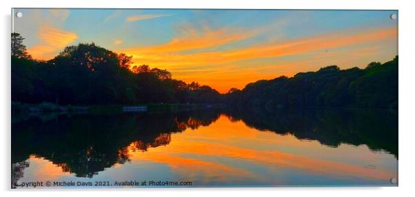 Yarrow Valley Sunset Acrylic by Michele Davis