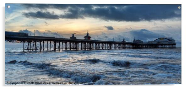 High Tide North Pier Acrylic by Michele Davis