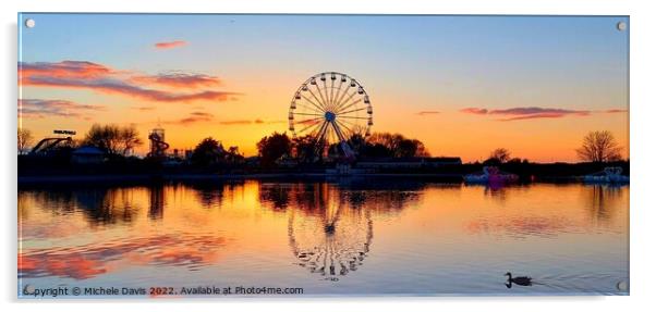 Southport Sunset Acrylic by Michele Davis
