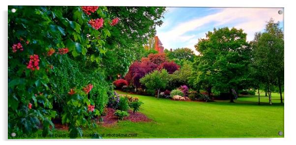 Avenham & Miller Park, Springtime Acrylic by Michele Davis