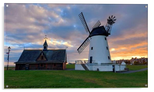 Lytham Windmill  Acrylic by Michele Davis