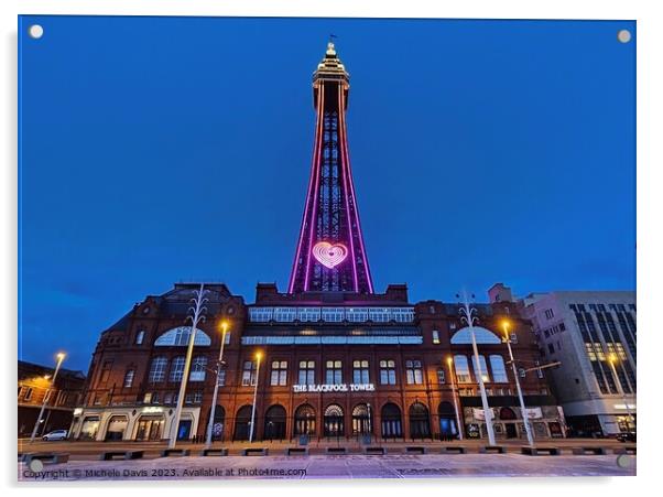 Blackpool Tower Acrylic by Michele Davis