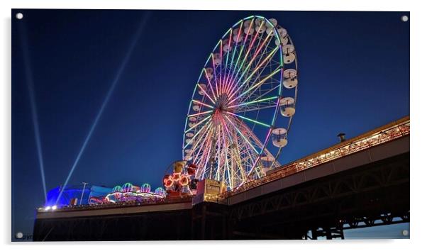 Central Pier Big Wheel Acrylic by Michele Davis