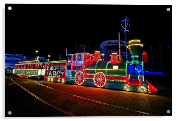 Blackpool Illuminated Tram  Acrylic by Michele Davis
