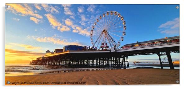 Central Pier and Big Wheel Acrylic by Michele Davis