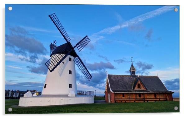 Lytham Windmill Acrylic by Michele Davis