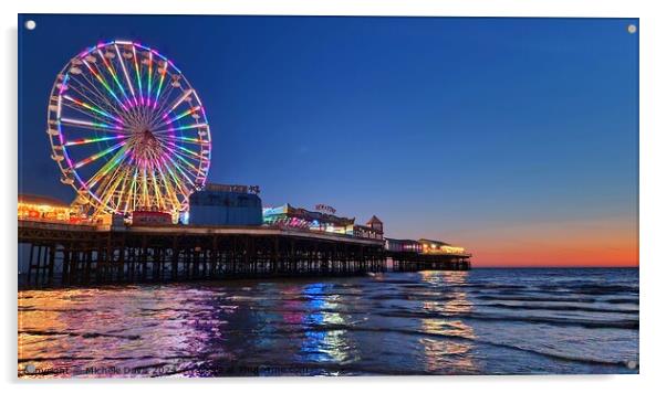 Central Pier Big Wheel Iluminated Acrylic by Michele Davis
