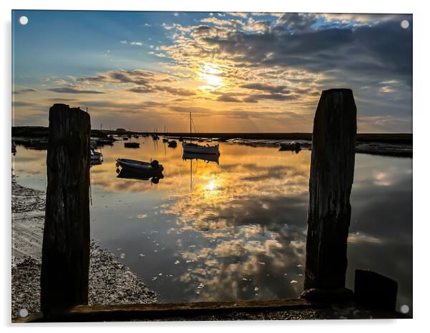 Reflections of Burnham Overy Staithe  Acrylic by Sam Owen