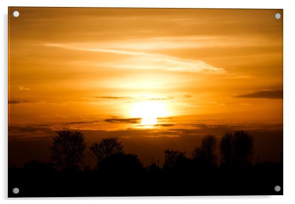 Sunset on Kings Lynn quay  Acrylic by Sam Owen