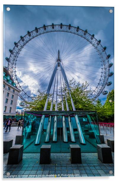The London Eye Acrylic by Hiran Perera