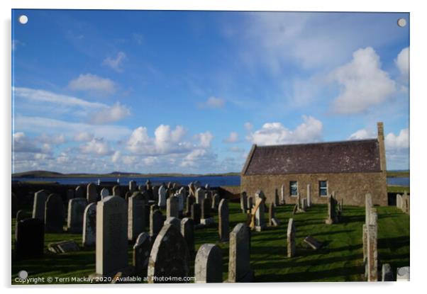 Old Coastal church Acrylic by Terri Mackay