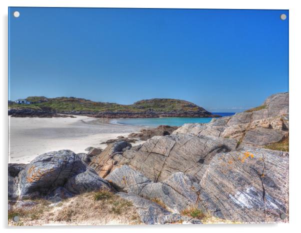 Achmelvich Assynt Highland Scotland Summer Rock Light Acrylic by OBT imaging