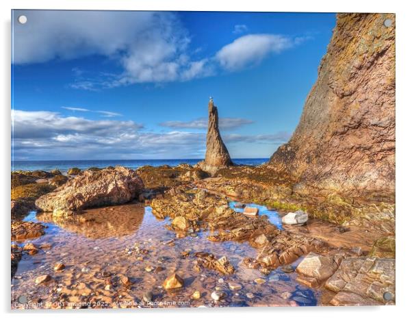 The Cullen Rocks Morayshire Scotland Acrylic by OBT imaging