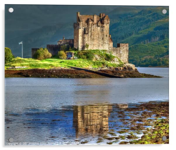Eilean Donan Castle 1249 From Dornie Slipway Highl Acrylic by OBT imaging