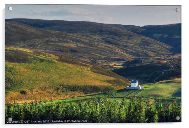 Corgarff Castle Nr Strathdon Grampian Mountains  Acrylic by OBT imaging