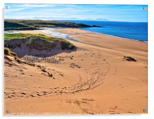 Red Point Beach Near Gairloch Highland Scotland Footprint Trails Acrylic by OBT imaging