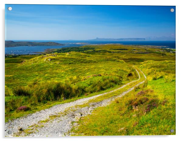 Arisaig Loch Nan Ceall Rhum And Eigg Highland Scot Acrylic by OBT imaging
