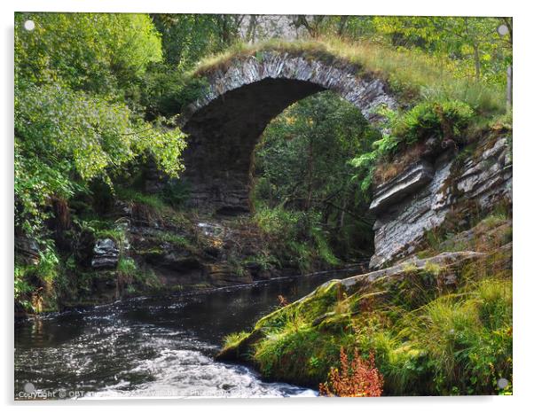  Glenlivet Pack Horse Bridge 16th Century Highland Scotland Acrylic by OBT imaging
