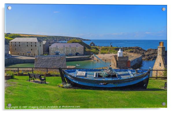 Portsoy 17th Century Harbour Fishing Village Scotland Aberdeenshire Acrylic by OBT imaging